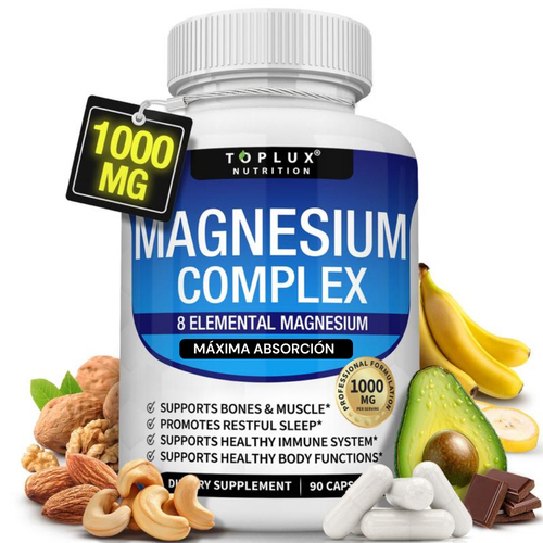 Magnesium Complex – Suplemento de Magnesio 8 en 1 | Máxima Absorción (90 cápsulas)